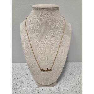 Gold Tone “Kendra” Name Necklace Script Personalized Jewelry